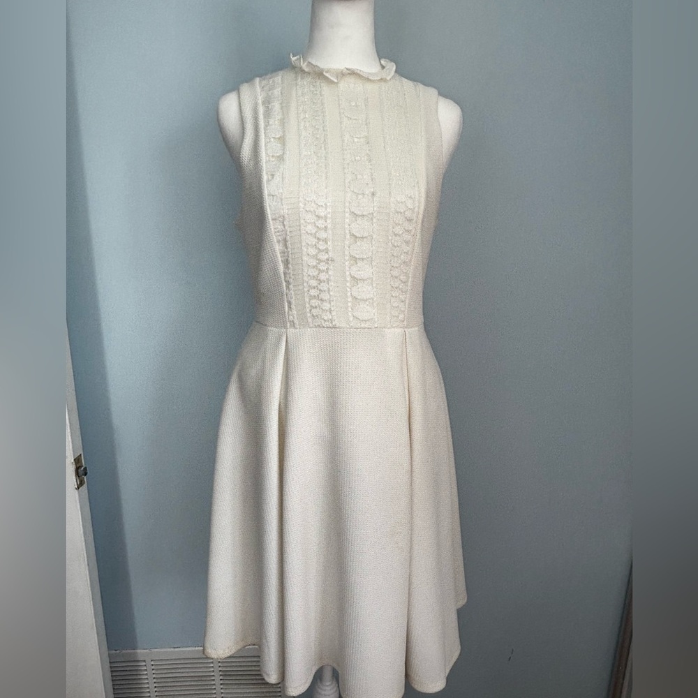 Elegant Ivory Sleeveless Mini Dress By Sunday in Brooklyn from Anthropology.